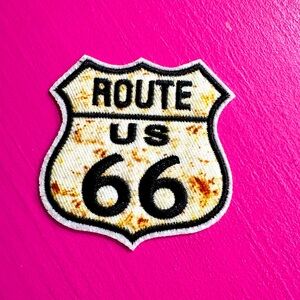 Vintage Route 66 Rusty Street Sign USA Embroidered Patch